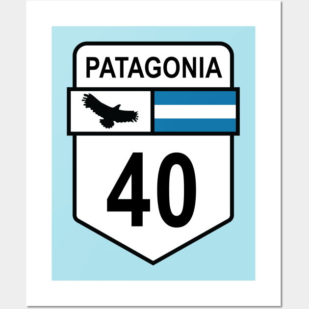 Ruta 40 Patagonia Wall Art by Cerealbox Labs